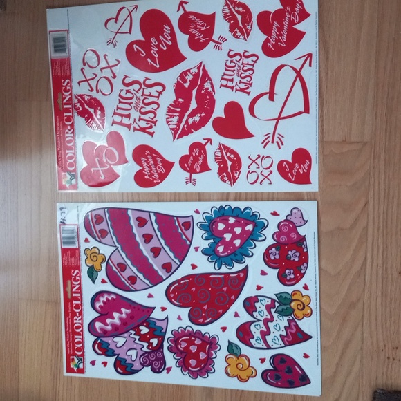 The Paper Magic Group window clings valentine's day window decorations vintage - Picture 2 of 4